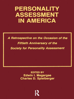 cover image of Personality Assessment in America